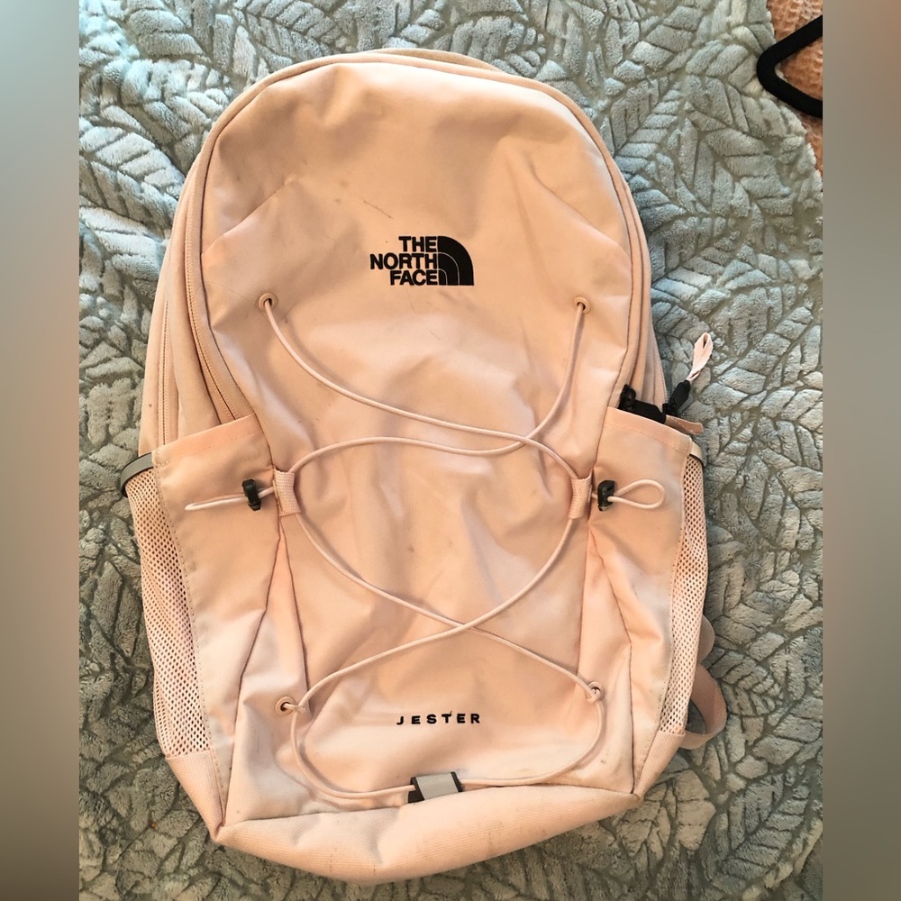 Pink north face jester backpack